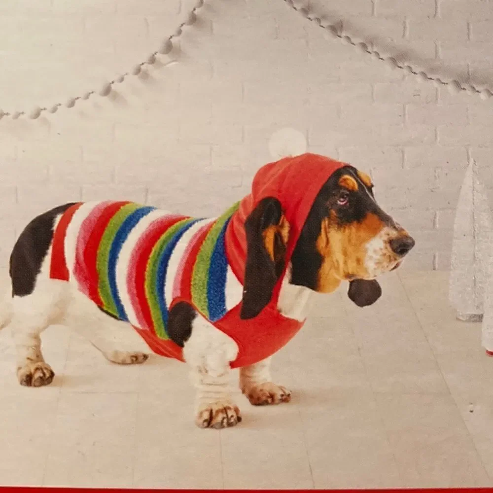 Pet Christmas Hoodie fits Dogs up to 40lbs Size M NWT